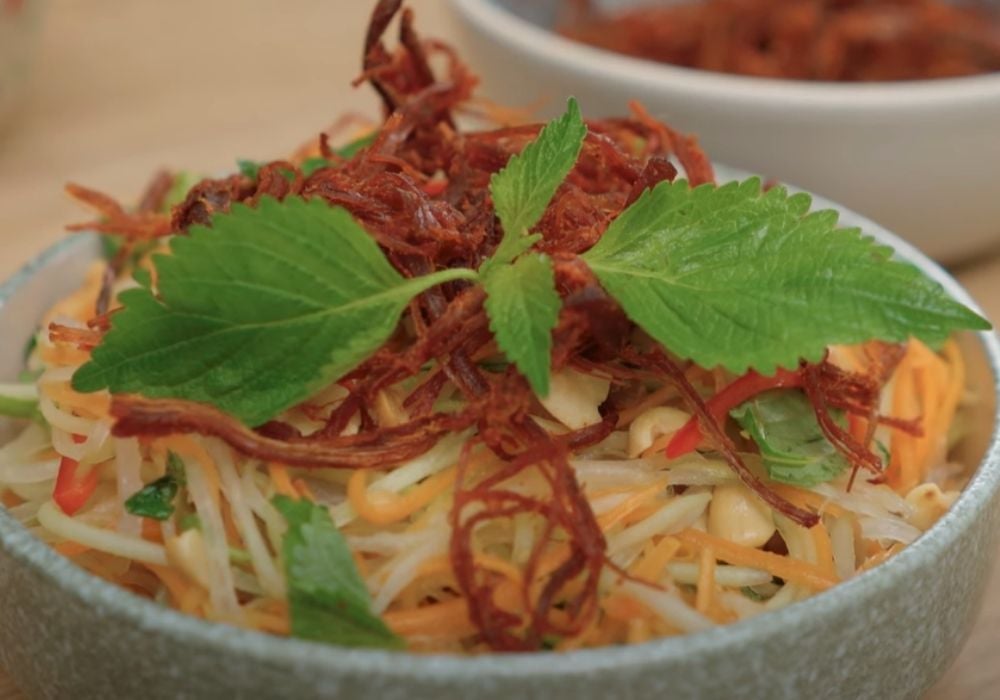 Biến tấu nộm khô bò chay với các loại rau củ khác nhau theo mùa
