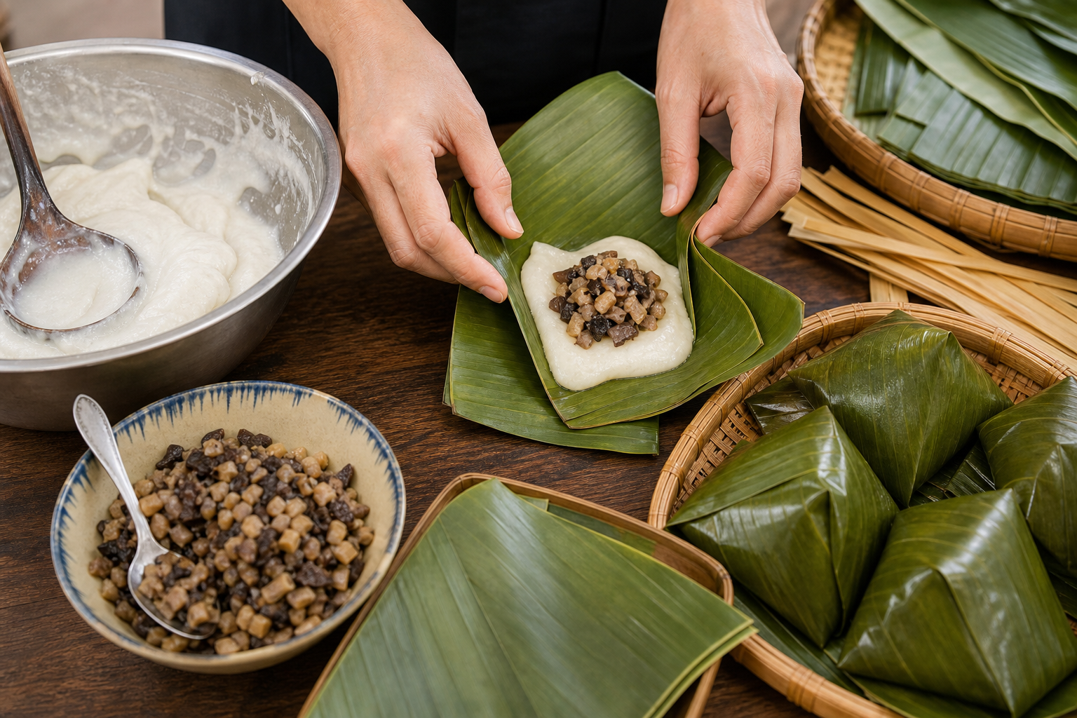 Bánh giò chay ăn sáng có hợp không? Gọn bụng, dễ ăn và tiện đặt