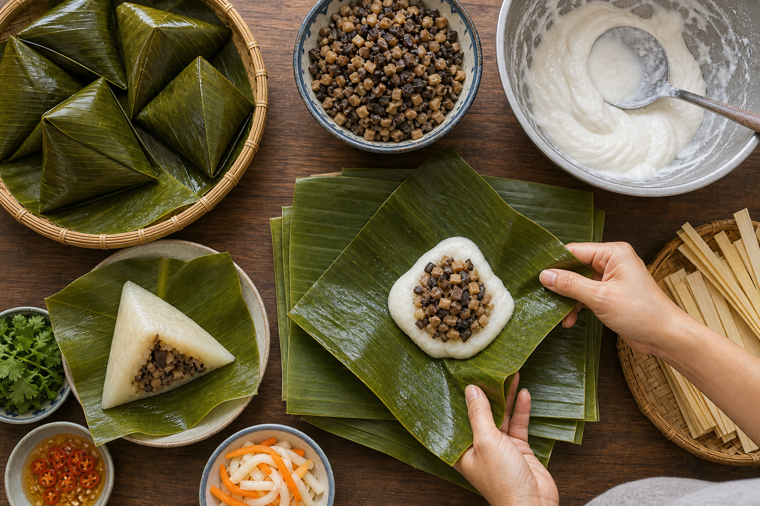 Cách làm bánh giò chay: dễ hình dung, dễ làm và vẫn giữ được vị ngon