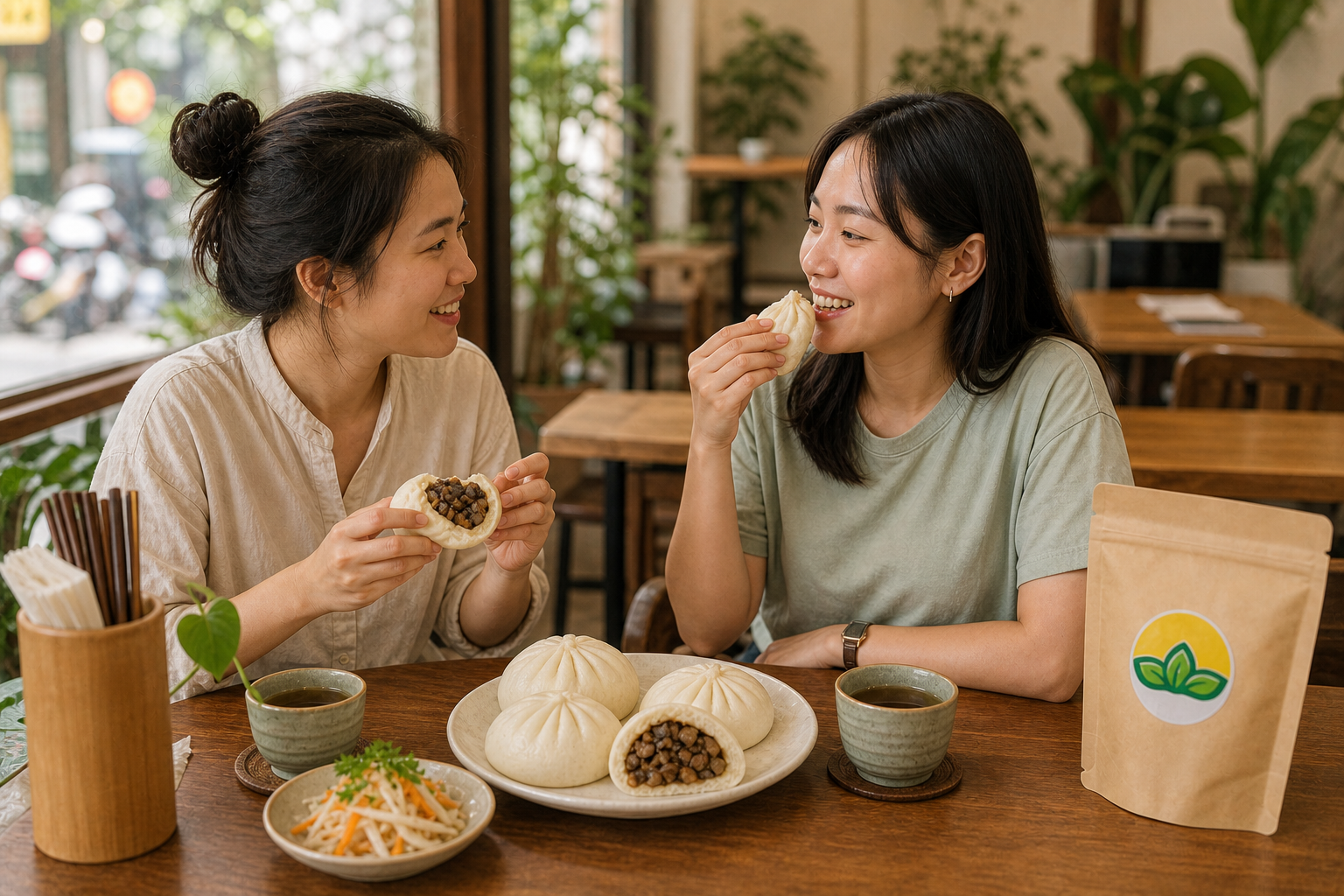 Bánh bao chay ăn với gì để bữa gọn mà vẫn thấy đủ?