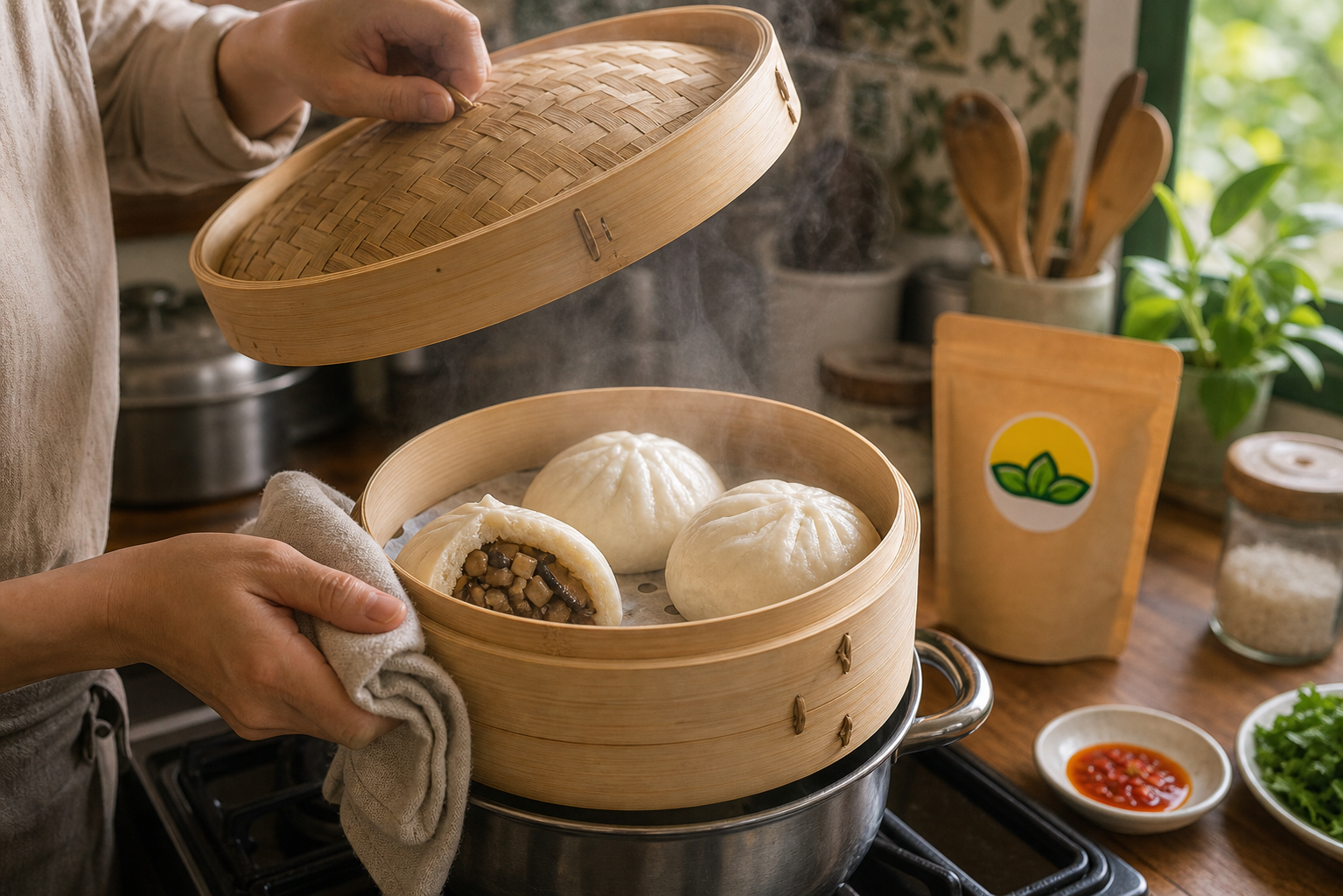 Cách hấp bánh bao chay để vỏ vẫn mềm, nhân không bị khô