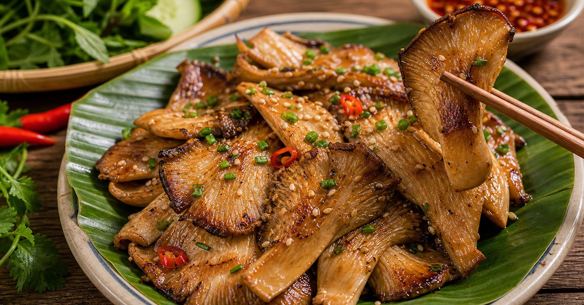 Nấm hầu nướng BBQ