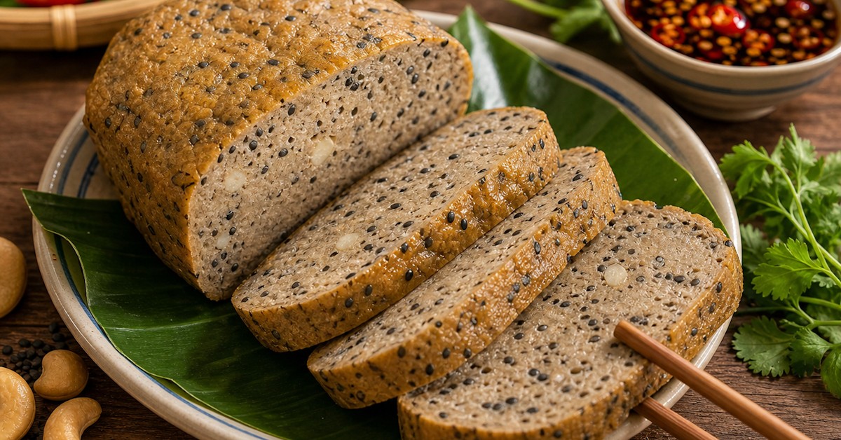 Chả hạt điều mè đen